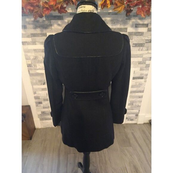 Guess  wool blend coat Black Pxs Vintage Classic - Picture 5 of 9
